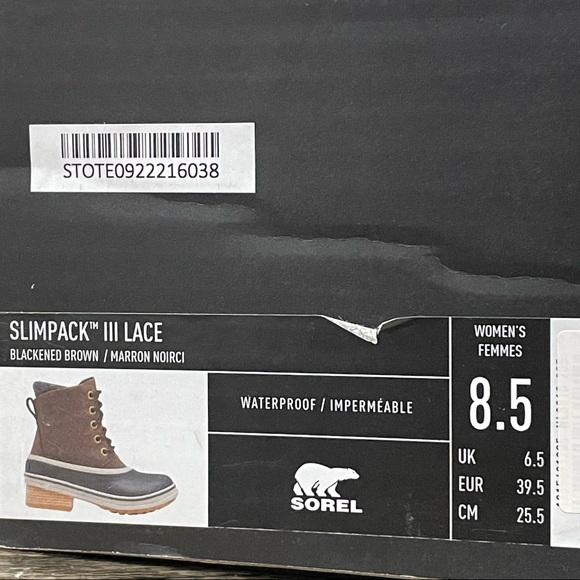 Sorel Women's Slimpack III Lace – Rain and Snow – Waterproof – Size 8.5 - Picture 8 of 8